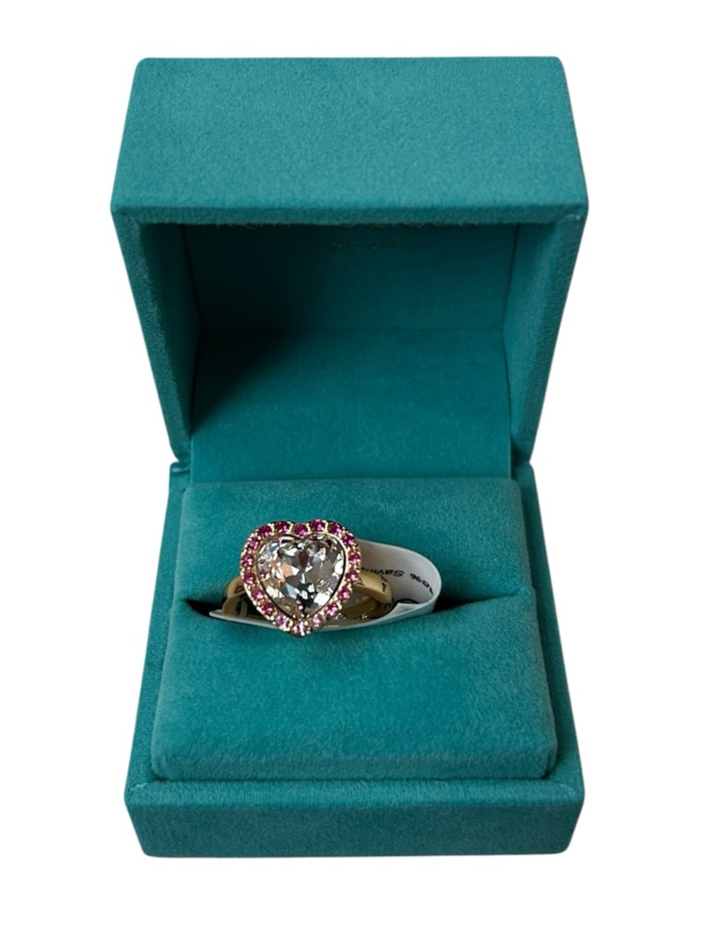 Kurt Geiger London Heart Halo Cocktail Ring NWT Size 8